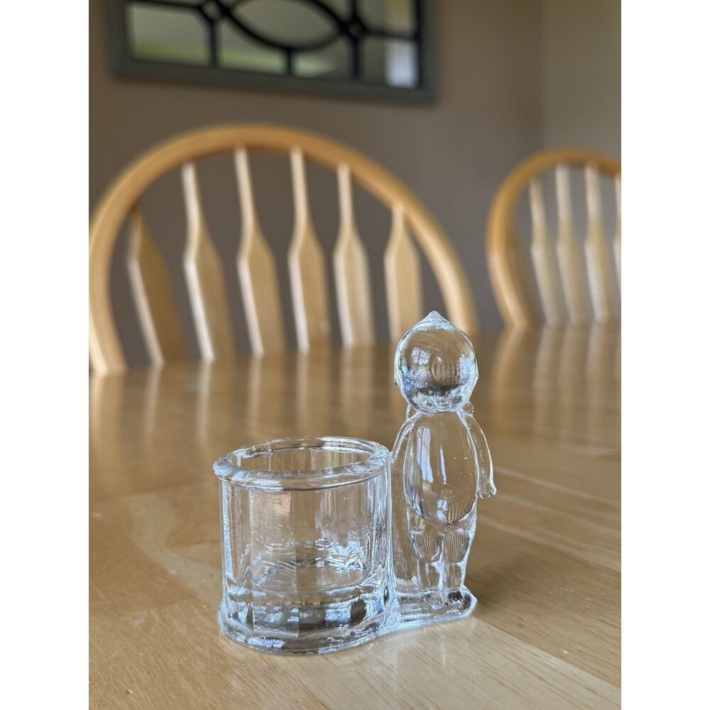 KEWPIE DOLL GLASS TOOTHPICK/CANDY HOLDER MADE IN TAIWAN VTG